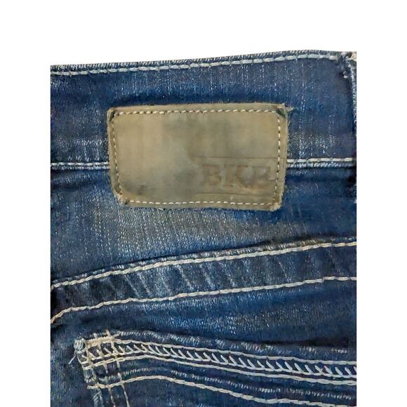 BKE Aiden Jeans Mens 25R Blue Denim BootLeg Boot Thick Stitch Double Pockets - Picture 5 of 8